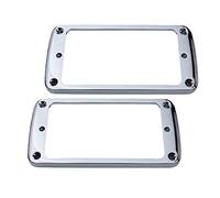 Guyker Cubierta plana de metal Humbucker, juego de anillos de montaje de pastilla, pieza de repuesto para marco de pastillas de cuello de puente para guitarra eléctrica o bajo de precisión (2