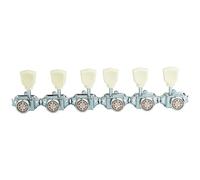 Guyker GK44sp - Cabezales de guitarra vintage con cerradura, 3 cabezales de guitarra con bloqueo, relación 1:15, llave de ajuste de lujo cromada, juego de sintonizadores de repuesto para guitarras