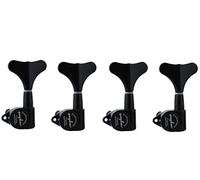 Guyker Guitar Bass Tuners (4 for Left) - 1:17 Ratio Headstock Sealed Tuning Key Pegs Machine Head Replacement for Electric Jazz Bass or Precision Instruments - Black