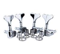 Guyker Guitar Bass Tuners (4 for Right) - 1:17 Ratio Headstock Sealed Tuning Key Pegs Machine Head Replacement for Electric Jazz Bass or Precision Instruments - Chrome