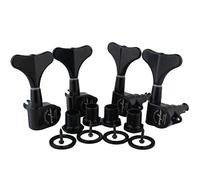 Guyker Guitar Bass Tuners (4 for Right) - 1:17 Ratio Headstock Sealed Tuning Key Pegs Machine Head Replacement for Electric Jazz Bass or Precision Instruments - Black