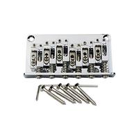 Guyker Guitar Hardtail Bridge with 10.5mm Zinc Saddles with Mounting Screws and Wrench Replacement Part for 12 String Tele Modern Type Electric Guitar