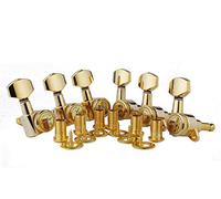 Guyker Guitar Locking Tuners (6 for Right) - 1:18 Lock String Tuning Key Pegs Machine Head with Hexagonal Handle Replacement for ST TL SG LP Style Electric, Folk or Acoustic Guitars - Golden