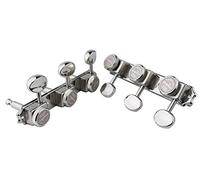 Guyker Guitar Locking Tuners on a Plate 3R-3L - Vintage Style Lock String Tuning Key Pegs Machine Heads Replacement, Nickel