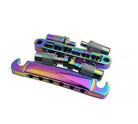 Guyker Guitar Saddle Bridge and Tailpiece Combo - Tune-O-Matic Bridges Replacement Compatible with Les Paul LP 6 String Electric Guitar (Rainbow Chameleon)
