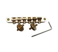Guyker Guitar Saddle Bridge - Tune-O-Matic Bridges with Post Hole 4.3mm Replacement Compatible with Gibson Les Paul LP SG ES EPI 6 String Electric Guitar BM001 (Golden)