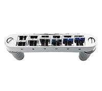 Guyker Guitar Saddle Bridge - Tune-O-Matic Bridges with Post Hole 6.3mm Replacement Compatible with Gibson Les Paul LP SG EPI 6 String Electric Guitar BM003 (Chrome)