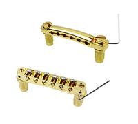 Guyker Guitar Tune-O-Matic Bridge and Stop Bar Tailpiece Combo Replacement Compatible con LP SG EPI 6 String Electric Guitars (GS001 + GM005, dorado)