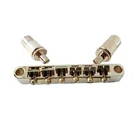 Guyker Guitar Tune-O-Matic Saddle Bridge with M8 Threaded Posts Compatible with Gibson EPI Les Paul SG Dot Style 6 String Electric Guitar Replacement Part (BM002, Gold)