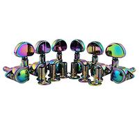 Guyker High End Tuners Roto-Grip Locking Rotomatic 3x3 Lock String Tuning Key Pegs Chameleon Rainbow