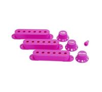 Guyker Juego de 3 cubiertas de plástico para pastillas de bobina única (52 mm de distancia entre postes) y 1 perilla de interruptor de 2 tonos 1V2T y tapa de interruptor para guitarra eléctrica y bajo