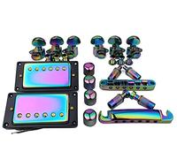 Guyker Juego de accesorios para guitarra eléctrica, pastilla + afinadores de bloqueo + tapa de potenciómetro + puente de guitarra eléctrica Tune O Matic y cordal compatible con guitarra Les Paul LP,