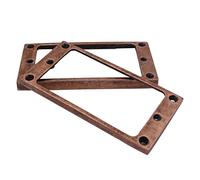 Guyker Juego de anillos de montaje de pastilla Humbucker de metal plano - Pastillas de cuello puente cubierta marco pieza de repuesto para guitarra eléctrica o bajo de precisión (2 piezas, bronce)