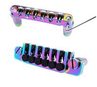 Guyker LP Tune-O-Matic - Puente de sillín para guitarra eléctrica Tune-O-Matic GM005 + Vintage TP-6, barra de tope de bloqueo de repuesto compatible con guitarra eléctrica Les Paul LP de 6 cuerdas