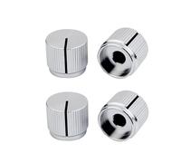 Guyker Perillas de control de aleación de aluminio para guitarra, diámetro de 6 mm, potenciómetro de afinación de cúpula, pieza de repuesto para guitarra eléctrica o bajo de precisión, paquete de 4