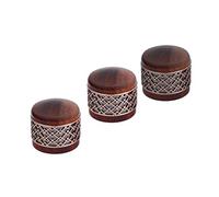 Guyker - Perillas de control de potenciómetro de sándalo rojo Macetas de eje de 6 mm - Decoraciones de ventana alrededor de la cúpula de velocidad tono de volumen de guitarra bajo - oro antiguo, 3