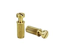 Guyker Perno de tornillo y anclaje de latón, postes de sistema de puente de trémolo, reemplazo de insertos de tornillo de montaje (LZ001, dorado)