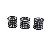 Guyker Pomos de control de potenciómetro de bajo de guitarra estilo diamante con 6 mm de diámetro. Macetas de eje - alta calidad de cobre domo tono de velocidad perilla de volumen de repuesto para guitarra eléctrica o bajo de precisión - negro