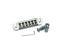 Guyker Puente de guitarra espaciado de cuerdas de 10,5 mm, aleación de zinc de doble tono ajustable, afinación envolvente O Matic Bridge con tachuelas para guitarra eléctrica Les Paul LP SG de 6
