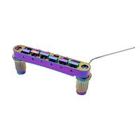 Guyker Puentes de sillín de guitarra Tune-O-Matic con tacos de repuesto para guitarra eléctrica LP EPI de 6 cuerdas (GM003, Rainbow Chameleon)