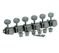 Guyker Relic Guitar Tuners, Tuning Key, Machine Head (6 for Right Handed), Vintage-style Oval Knob 6-In-Line Tuners, Relic Nickel Aged Collection Compatible with Tele TL Telecaster