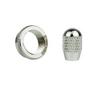 Guyker Selector de pastilla de interruptor de palanca de guitarra eléctrica, perillas de tapa de punta Switchcraft de estilo redondo y arandela de tuerca moleteada de rosca para accesorios de guitarra