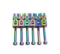 Guyker Sillines de puente de acero, 6 cuerdas, repuesto original compatible con el sistema Floyd Rose FR Tremolo - Chameleon Rainbow