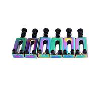 Guyker Sillines de puente de guitarra de 10,3 mm (juego de 6) - Puentes de trémolo de cobre compatibles con Fender Telecaster Tele Stratocaster Strat ST TL guitarra eléctrica (Chameleon Rainbow)
