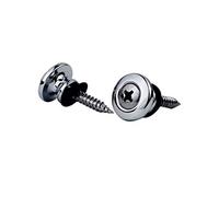 Guyker Strap Lock Button - Security Straplock Quick Release Strap Retainer System for Electric Acoustic Guitar, Bass, Ukulele Replacement(1 Pair, Chrome)