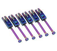 Guyker Titanium Tremolo Bridge Saddles - 6PCS Guitar Locking String Saddles Genuine Replacement Compatible with Floyd Rose FR Titanium Tremolo System, Chameleon Rainbow