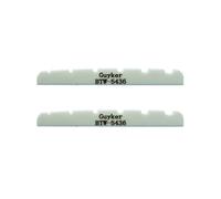 Guyker - Tuerca de hueso para guitarra baja, 6 cuerdas de fondo plano preranurado, accesorios de piezas de repuesto para PB JB Precision Bass Jazz Bass Juego de 2 blancos, 54 x 3.5 x 6 mm, BTW-5436