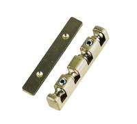 Guyker Tuerca para bajo de 4 cuerdas, altura ajustable de 38 mm, tuerca de rodillo de latón, piezas de repuesto de regulación dividida, 38 x 6 x 7 mm