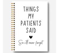 Guymn Doctor Nurse Notebook, Nurse Appreciation Gifts Journal for Women Men, Funny Doctor Gifts, Things My Patients Said Hardcover Spiral Notebooks Journals, 5.5x8.3 Inch
