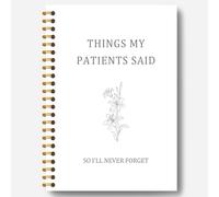 Guymn Floral Nurse Nursing Notebook, nurse gifts for women, Nurse Doctor Appreciation Gifts Journal, Things My Patients Said Hardcover Spiral Notebooks Journals, 5.5x8.3 Inch