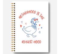 Guymn Funny Mama Goose Notebook, Funny Mom Gifts Journal, Mom Gifts for Birthday Mother's Day, Trendy Cute Goose Mother Hardcover Spiral Notebooks Journals, 5.5x8.3 Inch