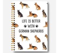 Guymn German Shepherd Dog Spiral Notebook Journal 5.5x8.3 Inch
