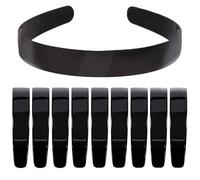 Guyode 10 Piezas Diadema Mujer, 23mm Diadema Negra, Headband, Accesorios Pelo Mujer, Diademas Plástica Ancha con Dientes para Cuidado Pelo, Uso Diario, Fiesta, Lavado de Cara, Maquillaje