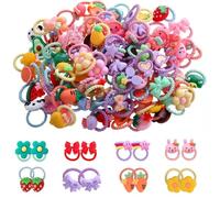 Guyode 100 Piezas Coleteros Pelo Niña Coloridas, Gomas Pelo Bebe, Gomitas Small Girls Hair Bands, Gomillas Niña de Color Mixto, Accesorios para El Cabello para Bebé, Gomas para El Cabello