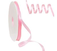 Guyode 10mm x 91 m Cinta Raso, Rosa Cinta de Satén Fino para Envolver Regalos, Manualidades, Ramo de Novia, Globos, Lazo, Coche, Boda Cumpleaños Fiesta Decoración