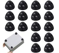 Guyode 16 Piezas 360 Grados Ruedas para Mover Muebles Autoadhesivo Ruedas para Electrodomesticos Pequeños Mini Ruedas Adhesivas Giratorias para Mover Muebles Pesado Electrodomésticos (Negro)