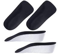 Guyode 2 Pares Plantillas Altura Hombre y Mujer, Plantillas para Aumentar Altura, Amortiguación Cómoda Plantilla de Zapatos de Aumento de Altura, para Pies Talones Soporte y Amortiguación de Impactos