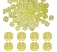 Guyode 200 Piezas Perlas de Agua, Perlas Flotantes para Relleno de Jarrones, Trébol de Cuatro Hojas Cuentas Sueltas para Velas Flotantes, Bodas, Fiestas, Centros de Mesa Joyería Bricolaje (Amarillo)