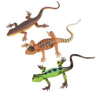 Guyode 3 Piezas Lagarto Juguete Apariencia Realista Figuras de Acción Juguetes Educativos Lagartijas Falsas Modelo Varias Formas se Aplica a Accesorios para el Día los Inocentes Halloween
