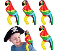 Guyode 4 Piezas Parrot Inflable Decoracion de Loros Colores Brillantes Loro Pirata Ligero y Lindo se aplica a Decoración de Fiesta Temática de Carnaval Accesorios Fotográficos para Fiesta