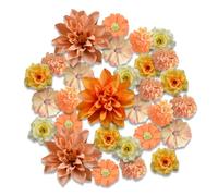 Guyode 40 Piezas Flores Artificiales Decoracion, Artificial Flowers Bricolaje, Mini Flores Falsas Multicolor, Flores de Tela, Manualidades Cabeza de Flores Artificiales (Serie Amarilla)