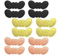 Guyode 6 Piezas Taloneras para Zapatos Autoadhesivo Taloneras Antifricción Protector Talon Cómodo y Suave se Aplica a Hombres y Mujeres Protección del Talón del Zapato (Rosa Beige Negro)