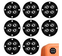 Guyode 8 Piezas Ruedecillas Adhesivas Rotación 360°Ruedas Giratorias Diseño Autoadhesivo Ruedas Pequeñas con 4 Bolas de Acero se Aplica a Muebles Pequeños Menaje Cocina Estanterías Mercancías (Negro)