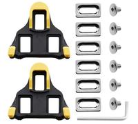 Guyode Calas de Bicicleta de Carretera, Compatible con Shimano SM-SH11 SPD SL, Ciclismo Cleats Bici Pedal Carretera Pedales de Tacos para Carreras de Bicicletas de Carretera, Amarillo