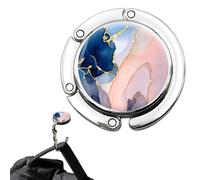 Guyode Cuelga Bolsos Mesa Redondo Patrón de Mármol Antideslizantes Plegables Colgador de Bolsos Portátil Gancho Gadgets Perchas para Bolsos, Regalos Creativos para Mujeres Accesorios Escritorio