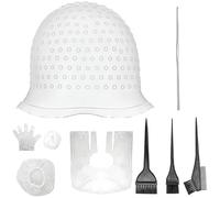 Guyode Gorro Mechas Silicona Gorro de Silicona kit Reutilizable Mechas Suave y Fácil de Limpiar se Aplica a Accesorios para Teñir el Cabello en Casa para Salón de Belleza de Niñas y Damas